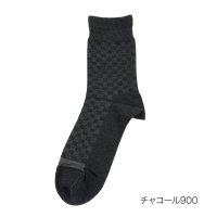 manzoku/マンゾク 満足 福助 【満足】 靴下 消臭 市松柄 ハーフ丈 DRY素材 吸水速乾(33128W)紳士 男性 メンズ フクスケ fukuske ふくすけ/508049634