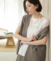 OPAQUE.CLIP/刺繍＆スパンコールロゴTシャツ【洗濯機洗い可】/508049858