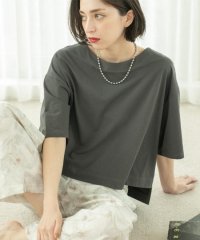 OPAQUE.CLIP/オペーク ドット クリップ OPAQUE.CLIP ボートネックショートTシャツ【洗濯機洗い可】/508049860