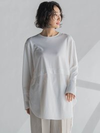 la.f…(Lsize)/ラ エフ エルサイズ la.f…(Lsize) 【大きいサイズ】【biyori】”どんな着こなしもシャレ見え”ドッキングカットソー≪洗濯機で洗える≫/508050067