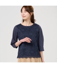 TOKYO SHIRTS/トーキョーシャツ TOKYO SHIRTS 前身頃レースブラウス 七分袖 レディース/508050292