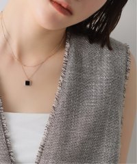 Lilas/《WEB限定》スライスオニキススクエアネックレス K10/508050383