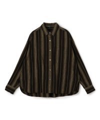 JAMES PERSE/コットンリネンラミーマルチストライプ ロングスリーブシャツ WRDS3970/508051293