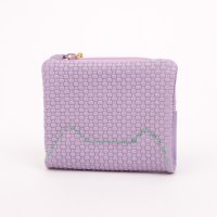 tsumori chisato CARRY/ツモリチサト キャリー tsumori chisato CARRY エンボスメッシュ 2つ折り財布 猫ステッチ/508052041