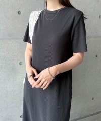 and　Me.../アンドミー andme セルフカット リブ クルーネック 半袖 ワンピース/508052124