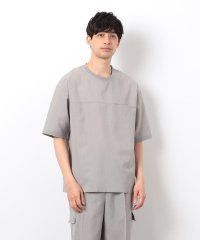 COMME CA ISM MENS/【セットアップ対応】リネンライク ポリエステル 布帛Ｔシャツ/508023740