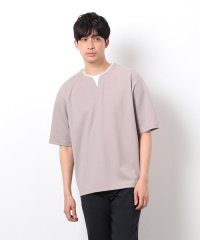 COMME CA ISM MENS/半袖 フェイクレイヤード キーネックＴシャツ/508023741
