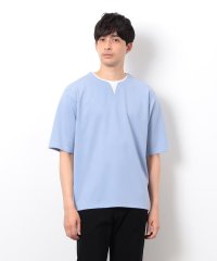 COMME CA ISM MENS/半袖 フェイクレイヤード キーネックＴシャツ/508023741