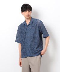 COMME CA ISM MENS/透かし柄レース オープンカラーシャツ/508023749