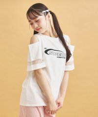 PINK-latte/チュール切替肩あきTシャツ/508051530