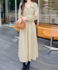 TeddyShop/テディショップ Teddyshop レディース 長袖ウエストマークコーデュロイシャツワンピース/508052156