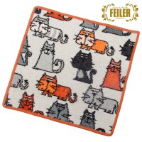 FEILER/フェイラー FEILER FEILER フェイラー ハンカチ ハンドタオル タオルハンカチ Cats キャット 猫 30cm シナモン/508052345