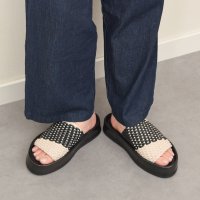 JVAM/ジェイヴィエーエム JVAM ウーブンレザー厚底ミュールサンダル/508052493