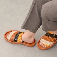JVAM/ジェイヴィエーエム JVAM ウーブンレザー厚底ミュールサンダル/508052493