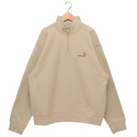 Carhartt WIP/カーハート ワークインプログレス Carhartt WIP スウェット アメリカンスクリプトハーフジップスウェットシャツ ベージュ メンズ Carhartt W/508052868