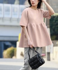 ELFRANK/エルフランク ELFRANK 裾フレア切り替え半袖ニットプルオーバー/508053503