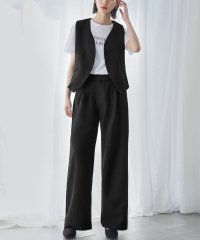 Flolia/フロリア Flolia ノースリーブベスト・ワイドパンツ セットアップ スーツ フォーマル セレモニー 卒業式 卒園式 入学式 入園式 ママスーツ ビジネス 七/508053507
