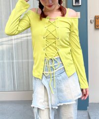 SPIRALGIRL/スパイラルガール SPIRALGIRL オフショルレースアップアンサンブルトップス/508053527