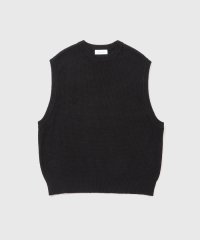 ADAM ET ROPE'/コットンリネン メッシュ編み ニットベスト / ロングシーズン着用可能/508054210