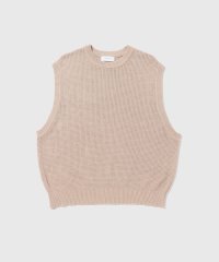 ADAM ET ROPE'/コットンリネン メッシュ編み ニットベスト / ロングシーズン着用可能/508054210