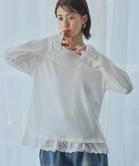 Ampirula/アンピルーラ Ampirula フリルドッキングロングスリーブTシャツ カットソー/508054237