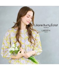 Liliane Burty ECLAT/【セットアップ対応/S・Mサイズ】リバティ　ウエストギャザーブラウス/508054546