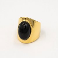 AGATHA PARIS/アガタ パリ AGATHA PARIS MOPAリング、ロングオーバル、ブラック／ゴールド/508054866