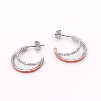 AGATHA PARIS/アガタ パリ AGATHA PARIS ボーホーブリーズ、2ミニフープ、エナメル、オレンジ／シルバー/508054916