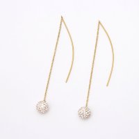 AGATHA PARIS/アガタ パリ AGATHA PARIS ブーラピアス、フックタイプ、パヴェ、ベージュ／ゴールド/508054927