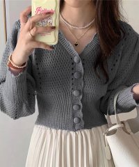 Jasmine Grandiflorum/ジャスミングランディフローラム Jasmine Grandiflorum 【Jasmine】ミニ丈パフカーディガン/508055148