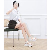 And Kawaii/アンドカワイイ And Kawaii 厚底サンダル スニーカーサンダル マジックテープ ダブルベルト 滑り止め 軽量 美脚 脚長 シューズ/508055452