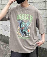 Confirm/コンファーム Confirm ヴィンテージライク ピグメント加工 アメカジ風 レトロプリント 半袖Tシャツ ユニセックス 【代引不可】/508055911