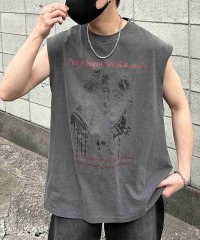 Confirm/コンファーム Confirm ヴィンテージライク ピグメント加工 アメカジ風 レトロプリント ノースリーブ ユニセックス 【代引不可】/508055922