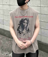 Confirm/コンファーム Confirm ヴィンテージライク ピグメント加工 アメカジ風 レトロプリント ノースリーブ ユニセックス 【代引不可】/508055922