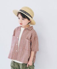 p.premier/ストライプワイド半袖シャツ/507960383