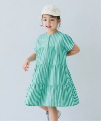 p.premier/ストライプ前後２WAYティアードシャツワンピース/507960395