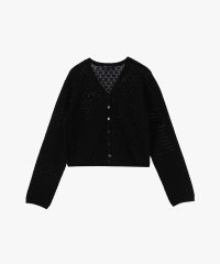 To b. by agnes b./WX42 CARDIGAN デイジーストライプニットカーディガン/508037103