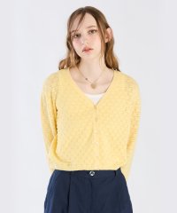 To b. by agnes b./WX42 CARDIGAN デイジーストライプニットカーディガン/508037105