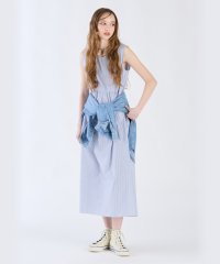 To b. by agnes b./WX55 ROBE ストライプブイネックドレス/508037146