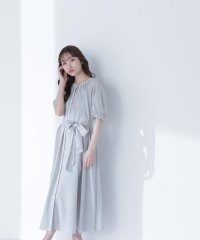 NATURAL BEAUTY BASIC/シアーベルテッドギャザーワンピース/508053341