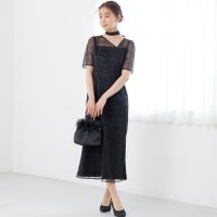 form forma/フォルムフォルマ form forma 【kaene】チェックレース×チョーカー付きドレス/結婚式/パーティー/お呼ばれ/508055888