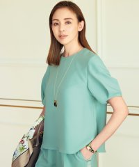 JIYU-KU(LARGE SIZE)/【SHIHOさんコラボ・洗える】バックサテンジョーゼット ブラウス/508056449