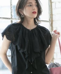 OPAQUE.CLIP/刺繍レースカラーブラウス/508056555