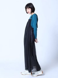 LASUD/ラシュッド LASUD シアーレイヤードワイドペイズリー柄ジャンパースカート/508056819