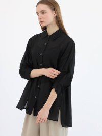 Aga/アーガ Aga コットンシルクシャツブラウス/508056860