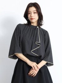 FENNEL/フェンネル FENNEL ジオメトリックラッフルタイブラウス/508056872