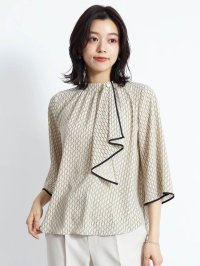 FENNEL/フェンネル FENNEL ジオメトリックラッフルタイブラウス/508056872
