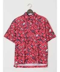 GRAND-BACK/グランバック GRAND－BACK 【大きいサイズ】ルコックスポルティフ ゴルフ/le coq sportif GOLF モンドリアングラフィック小柄 半袖ポロ/508057233