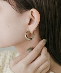 SMELLY/プレートデザインフープイヤリング/508057438