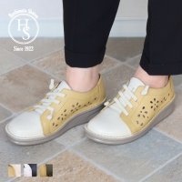 HS/エイチエス HS 本革 4E パンチング レザー スリッポン/506885770